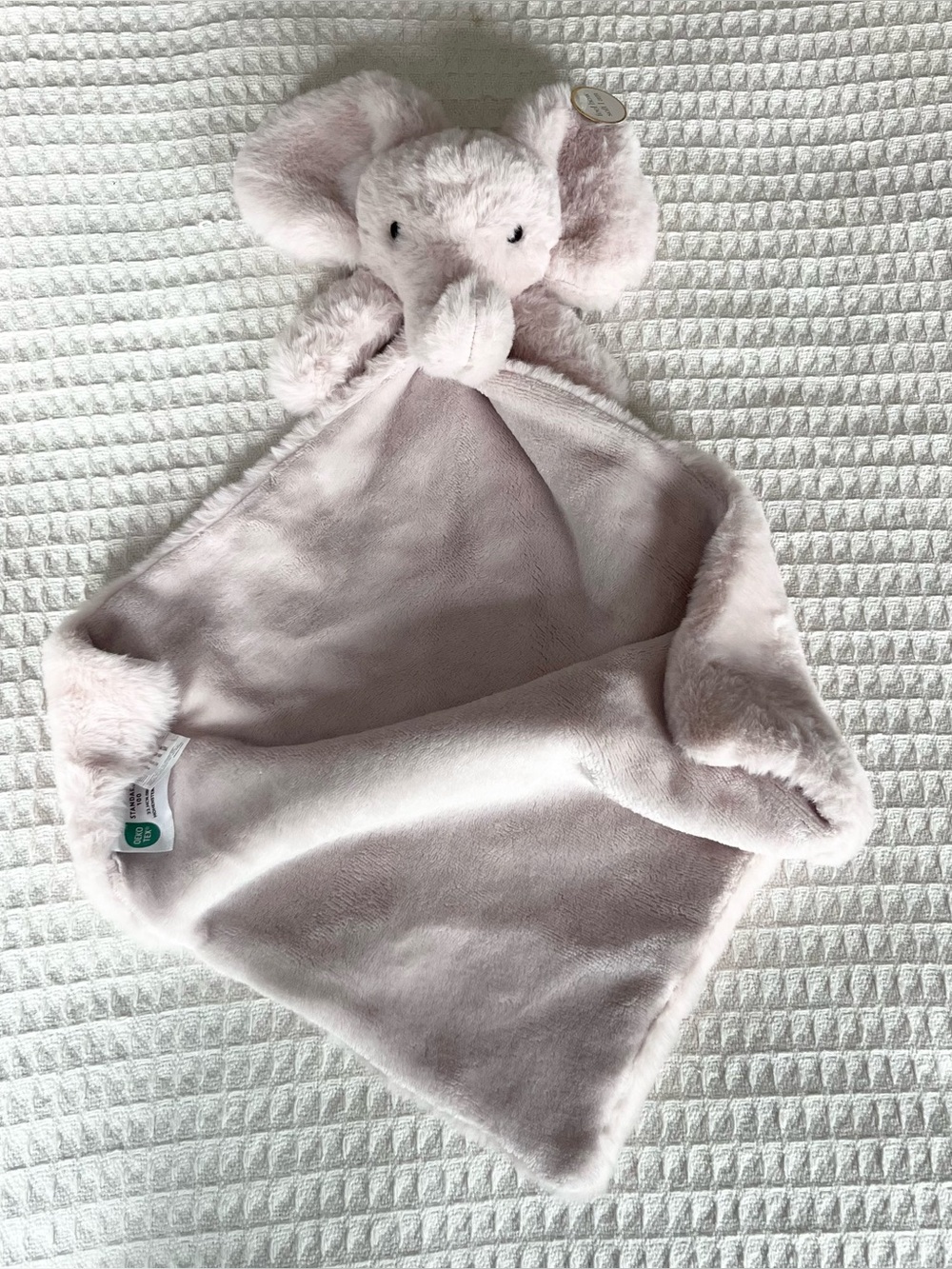 Plush Elephant Security Blanket - Soft Light Pink Baby Lovey